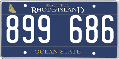 RI license plate 899686