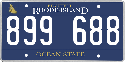 RI license plate 899688