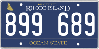 RI license plate 899689