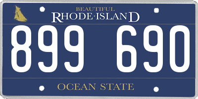 RI license plate 899690