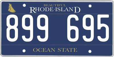 RI license plate 899695