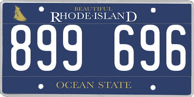 RI license plate 899696