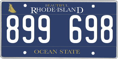 RI license plate 899698