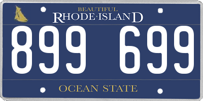 RI license plate 899699