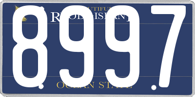 RI license plate 8997