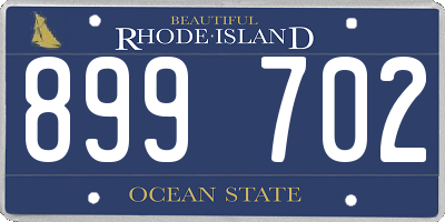 RI license plate 899702