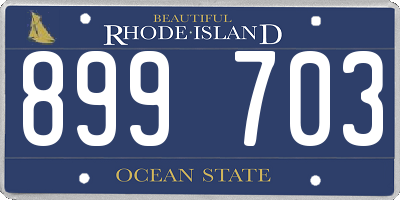 RI license plate 899703