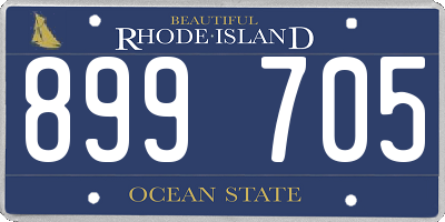 RI license plate 899705