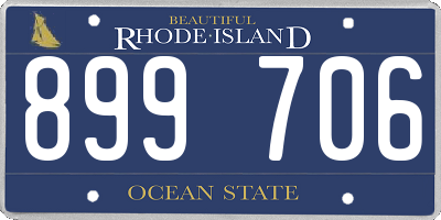 RI license plate 899706