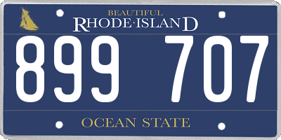 RI license plate 899707