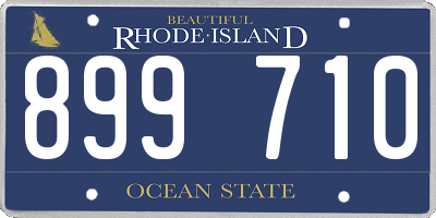 RI license plate 899710