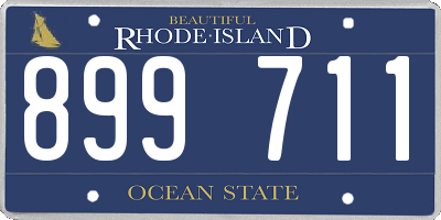 RI license plate 899711