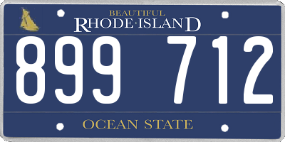RI license plate 899712