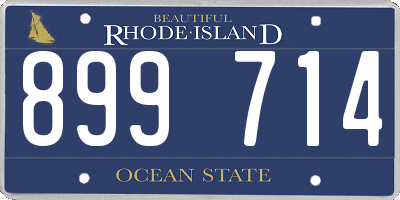 RI license plate 899714