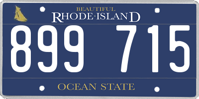 RI license plate 899715