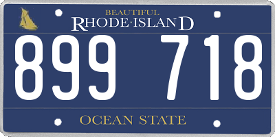 RI license plate 899718