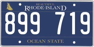 RI license plate 899719