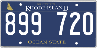 RI license plate 899720