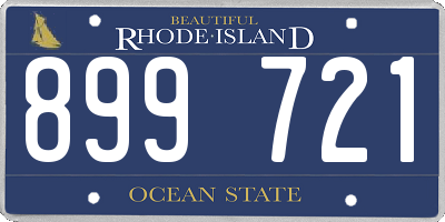 RI license plate 899721