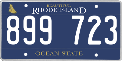 RI license plate 899723