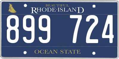 RI license plate 899724