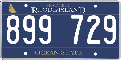 RI license plate 899729