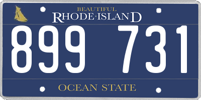 RI license plate 899731