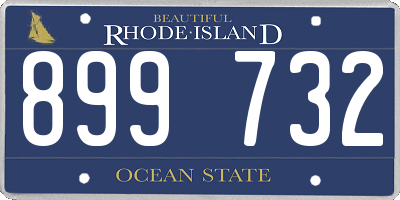 RI license plate 899732