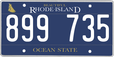 RI license plate 899735