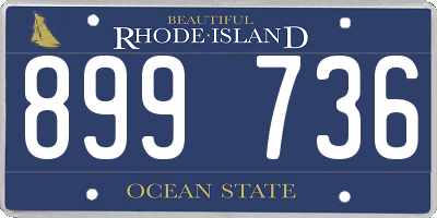 RI license plate 899736