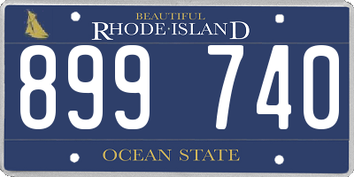 RI license plate 899740