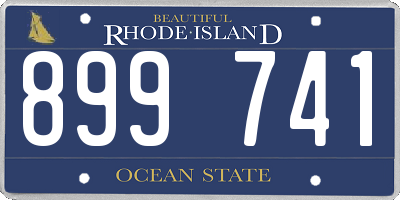 RI license plate 899741