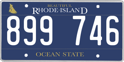 RI license plate 899746