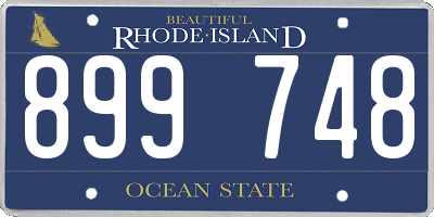 RI license plate 899748