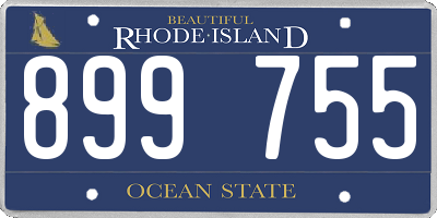 RI license plate 899755