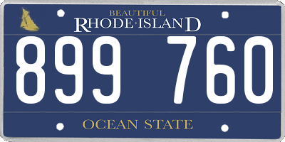 RI license plate 899760