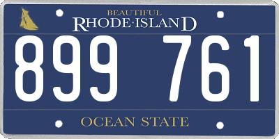 RI license plate 899761