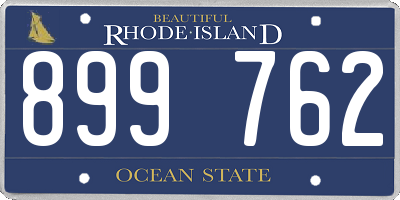 RI license plate 899762
