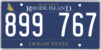 RI license plate 899767