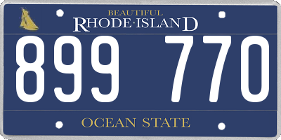 RI license plate 899770