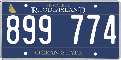 RI license plate 899774