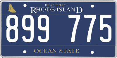 RI license plate 899775