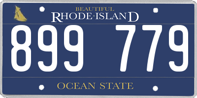 RI license plate 899779
