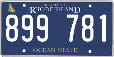 RI license plate 899781