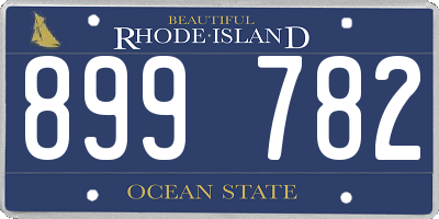 RI license plate 899782