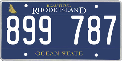 RI license plate 899787