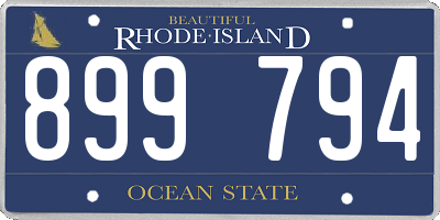 RI license plate 899794