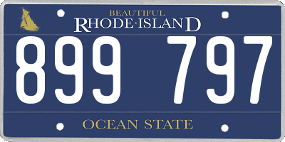 RI license plate 899797