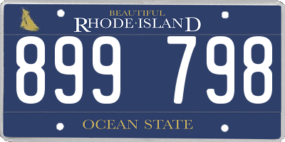 RI license plate 899798