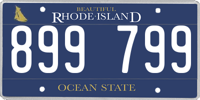 RI license plate 899799